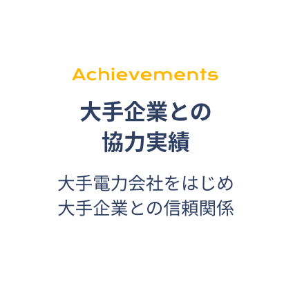 大手企業との協力実績