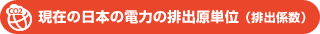 現在の日本の電力の排出原単位(排出係数)